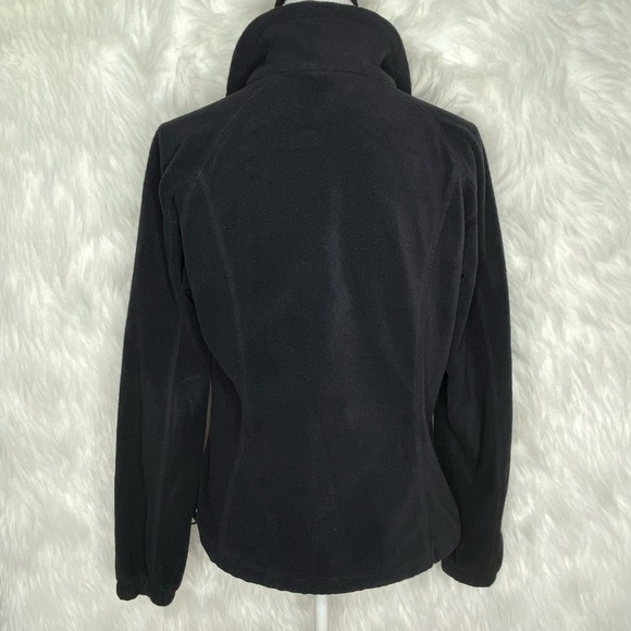 Columbia Full Zip Black Fleece Jacket Size Medium - Picture 4 of 10
